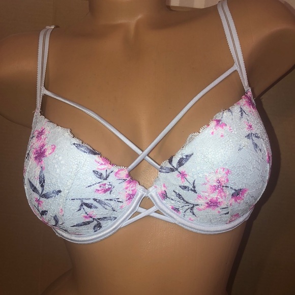 victoria’s Secret Pink Other - Victoria’s Secret date push up blue floral bra #3